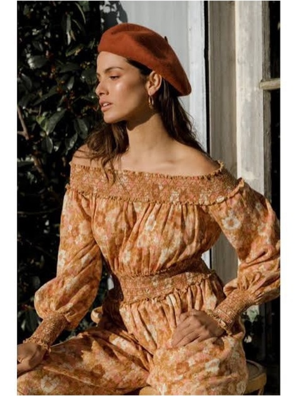 Spell Anne Jumpsuit size small in peach, EUC